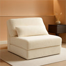 Multifunctional Sleeper Sofa Bed Single Size Beige