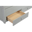 Twin Size Bed with Headboard, Footboard, Trundle and Three Storage Drawers, Twin Size Pine Wood Bed with Headboard, Footboard,Grey