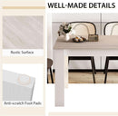 Wooden Dining Table For Four 47 By 28 Inches White Gray