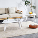 Modern minimalist wood color table top. Solid wood legs, cloud shape to give you a new experience, computer desk. The game table. Suitable for dining and living rooms.