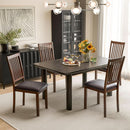 Espresso Slat Back Dining Chairs Set Of 2 For Dining Room