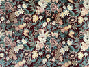 Pakistani Rug 9x12 William Morris Maroon Vintage Floral Wool