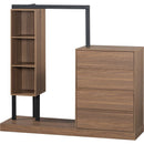 Wardrobe with 4 Drawers and 3 Shelves,Espresso