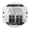 Marble Cheese Set - Black/White