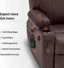 Electric Power Lift Recliner Chair Brown With Massage