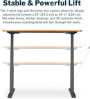Electric Standing Desk 60 Inch With Butcher Block Top