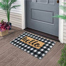 Hello Collection Natural Coir 28 in. x 18 in. Non Slip Indoor and Outdoor