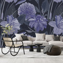 Fashionable Dark Floral Contemporary Wallpaper