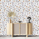 Little Flowers on White Background Wallpaper