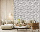 Fashionable Floral Contour Wallpaper Tasteful