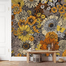 Fashionable Modern Vintage Floral Wallpaper