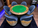 Wine Barrel Poker Set with Removable Dining Top - Game Table & Barrel Chair - Wine Barrel Table for Dining and Poker