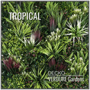 Artificial Plants Green Wall Panel - <b>TROPICAL</b> - 3.3' x 3.3' - | DECKO VERDURE (10.89 sq. feet panel)