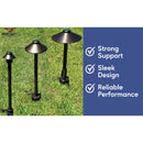 8-Inch Metal Ground Stakes with 1/2" NPT Thread for Installation