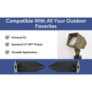 8-Inch Metal Ground Stakes with 1/2" NPT Thread for Installation