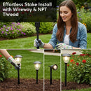 8-Inch Stake In Ground with NPT Thread for 12V Fixtures - 1/2" NPT Thread