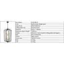 8 Light Farmhouse Hanging Lights Living Room Chandelier with Lantern Frame