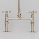 8" Nickel Finish Bridge faucet, Kitchen Island Faucet, Countertop Vintage Faucet