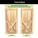 Unfinished Pine Wood Frame Barn Door with Installation Hardware Kit - Classic Design Roller