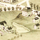 Vintage Map of Wrentham, Massachusetts 1888
