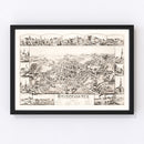 Vintage Map of Bridgewater, Massachusetts 1887