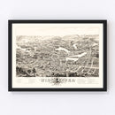 Vintage Map of Winchester, Massachusetts 1886
