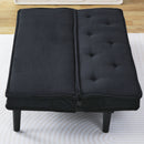 Stylish Corduroy Sofa Bed with Convertible Design in Black, Beige, Pink - 66-Inch