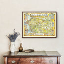 Vintage Map of Contra Costa County, California 1981