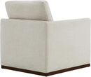 Swivel Linen Accent Armchair Mid Century Modern 360 Swivel