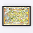 Vintage Map of Contra Costa County, California 1981