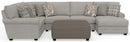 Livingston - Sectional With Comfort Coil Seating, 40" Cocktail Ottoman And Accent Pillows Included