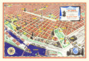 Vintage Map of Buenos Aires, Argentina 1950