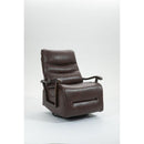 Swivel Rocker Recliner Power Glider Chair with Solid Wood Armrests - Extra Wide Reclining Sofa Chair Upholstered Faux Leather Living Room Single Sofa 350 lbs