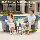 Seven Piece Outdoor Patio Furniture Set with Fire Pit
