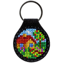 Seasonal House Key Chain Cross-stitch kit on artificial leather FLHL-012