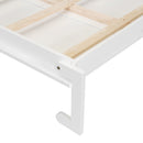 Queen Size Murphy Bed with Desk, Vanity and Cabinets, White