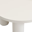 U-Can Modern Coffee Table Set of 2, Round Coffee Table with Cylindrical Leg Design and 1 End Table for Living Room