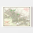 Vintage Map of Oakland, California 1906