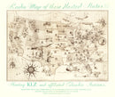 Vintage Radio Map of the United States, 1922