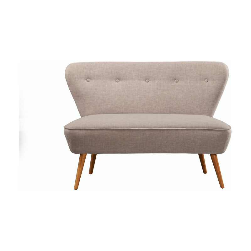 Britney Upholstered Bench, Light Grey/Acorn