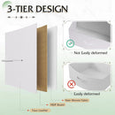 9 Drawer Fabric Dresser White With Steel Frame And Wood Top