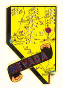 Vintage Map of Nevada 1950
