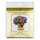 Cross-stitch kits on wood Hydrangea FLW-073