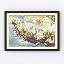 Vintage Map of Eastern Shore of Maryland, 1952
