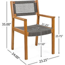 BRAIDED DINING CHAIR Dark Grey