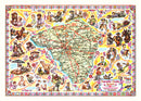 Vintage Map of Lancaster County, Pennsylvania 1955