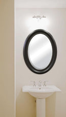 Bronze Oval Wall Mirror 22.5 By 29.5 Inches With Beaded Inner Edge Vertical Or Horizontal Mount
