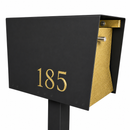 Uptown Box-2.0 in TEXTURED MATT JET BLACK - Modern Mailbox