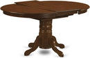 Oval Solid Wood Dining Table With Butterfly Leaf Espresso