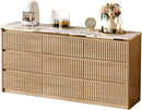 9 Drawer Dresser Chest With PolishedMarbleTabletop